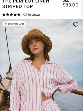 Blue Stripe Button-Up Shirt - Women